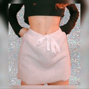 White fluffy skirt